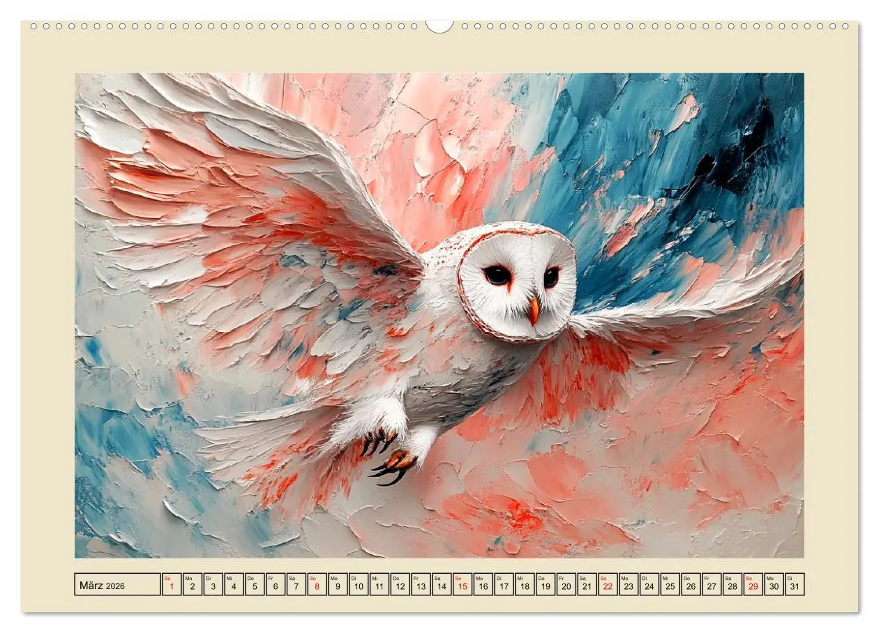 Bild: 9783457347874 | Bunte Eulenpoesie. Kunstvolle Vögel in Ölgemälde-Optik...