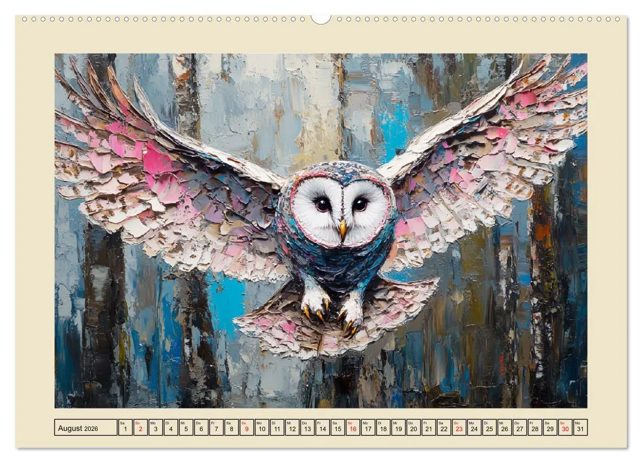 Bild: 9783457347874 | Bunte Eulenpoesie. Kunstvolle Vögel in Ölgemälde-Optik...