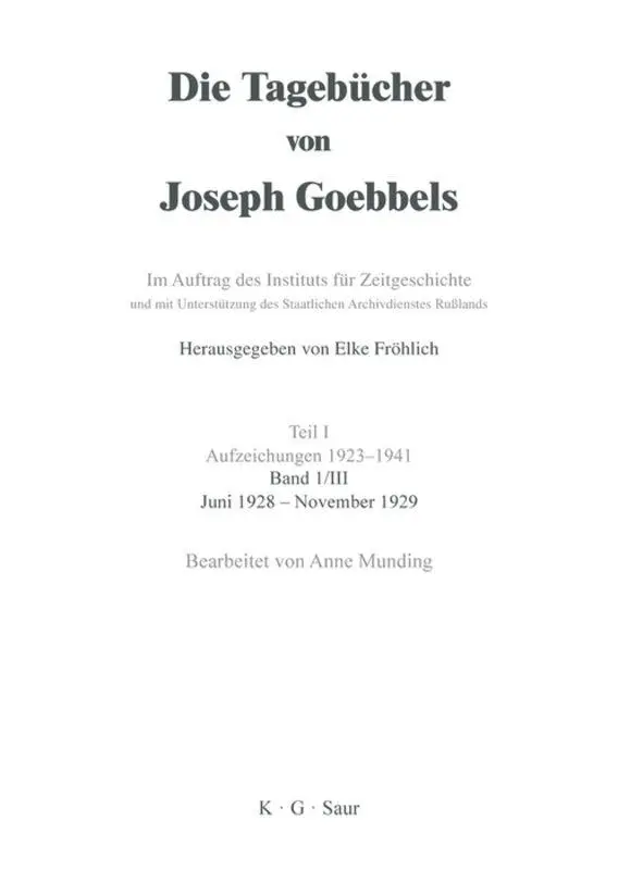 Cover: 9783598237874 | Juni 1928 - November 1929 | Anne Mundig | Buch | 407 S. | Deutsch