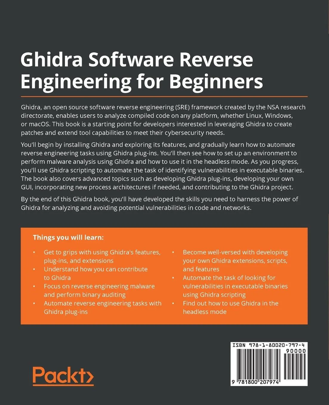 Rückseite: 9781800207974 | Ghidra Software Reverse Engineering for Beginners | Pérez | Buch