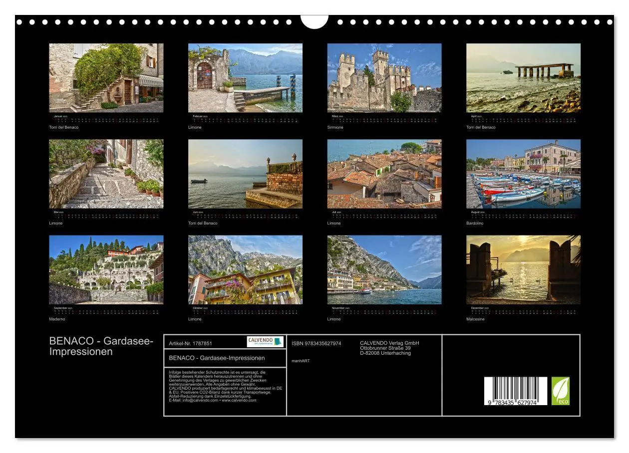 Bild: 9783435627974 | BENACO - Gardasee-Impressionen (Wandkalender 2025 DIN A3 quer),...