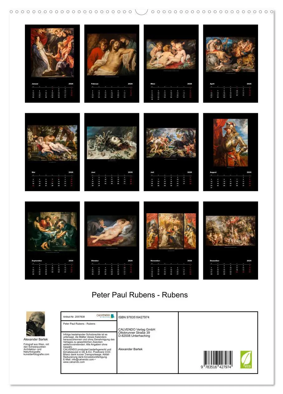 Bild: 9783516427974 | Peter Paul Rubens - Rubens (hochwertiger Premium Wandkalender 2026...