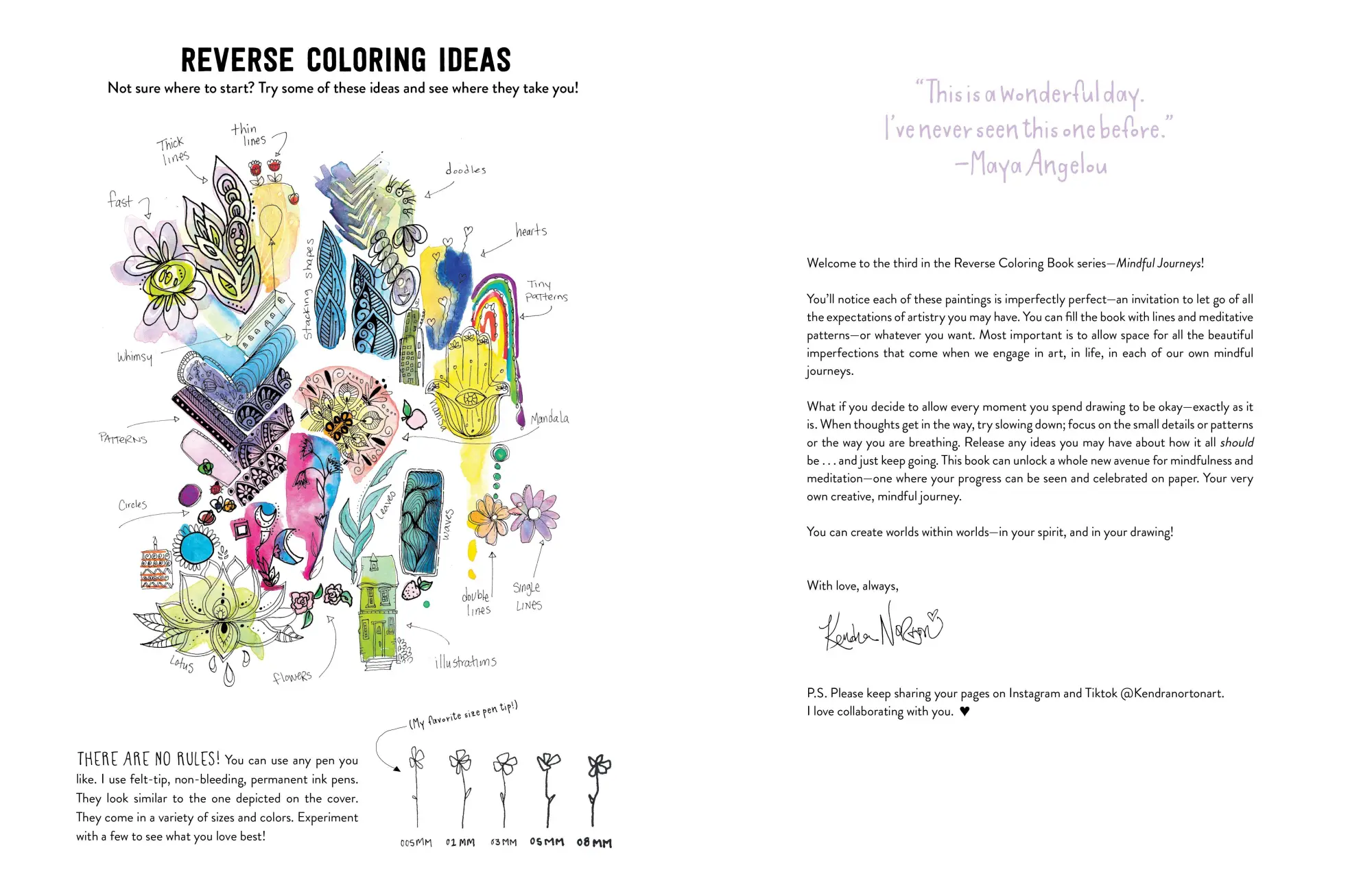 Bild: 9781523518074 | The Reverse Coloring Book(TM): Mindful Journeys | Kendra Norton | Buch