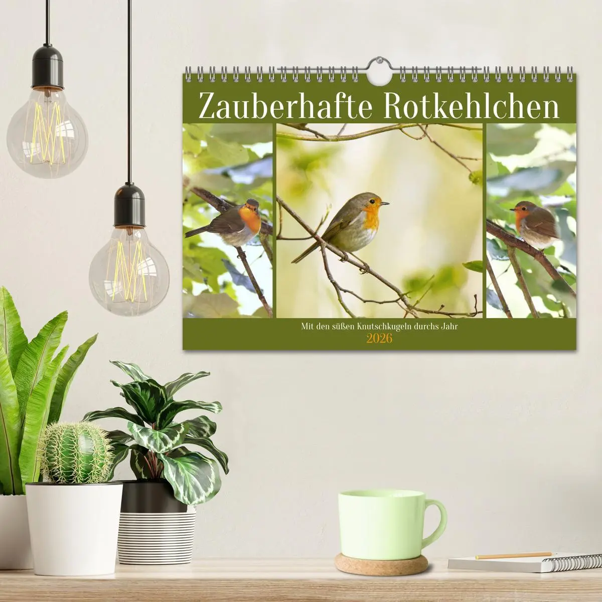 Bild: 9783457538074 | Zauberhafte Rotkehlchen (Wandkalender 2026 DIN A4 quer), CALVENDO...
