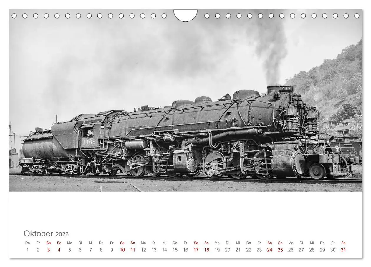 Bild: 9783457848074 | US-Dampflokomotiven (Wandkalender 2026 DIN A4 quer), CALVENDO...