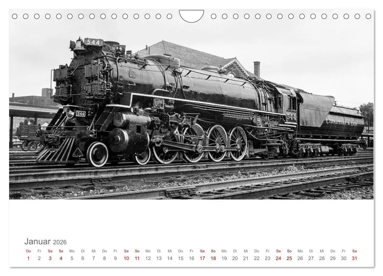 Bild: 9783457848074 | US-Dampflokomotiven (Wandkalender 2026 DIN A4 quer), CALVENDO...