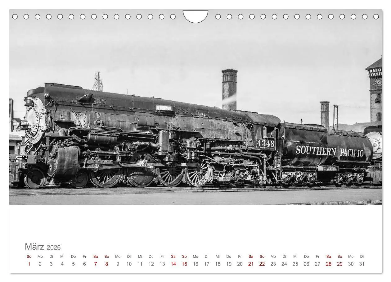 Bild: 9783457848074 | US-Dampflokomotiven (Wandkalender 2026 DIN A4 quer), CALVENDO...