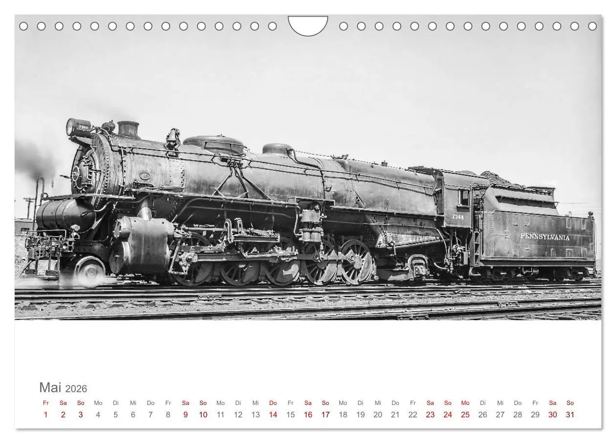 Bild: 9783457848074 | US-Dampflokomotiven (Wandkalender 2026 DIN A4 quer), CALVENDO...
