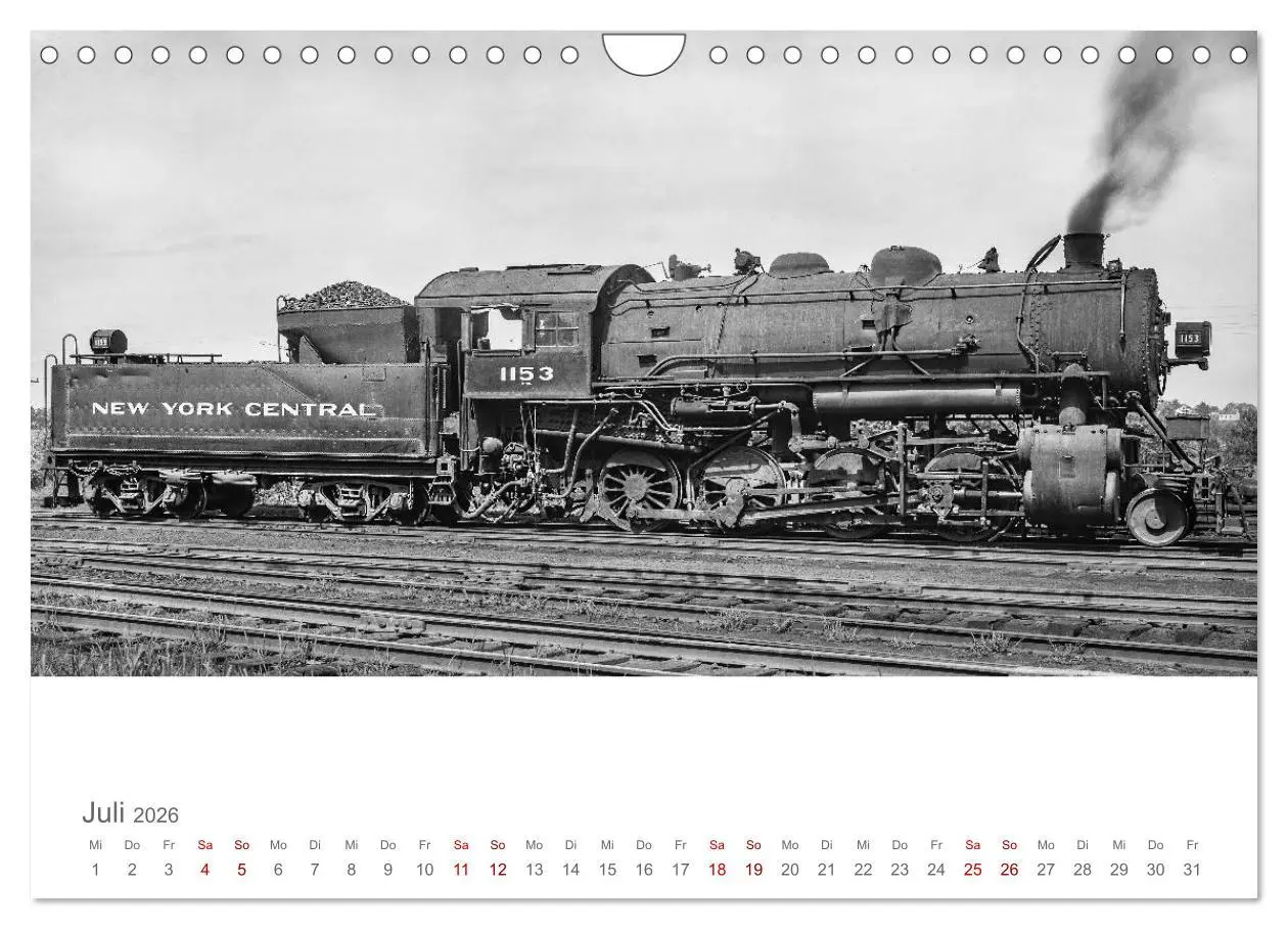 Bild: 9783457848074 | US-Dampflokomotiven (Wandkalender 2026 DIN A4 quer), CALVENDO...