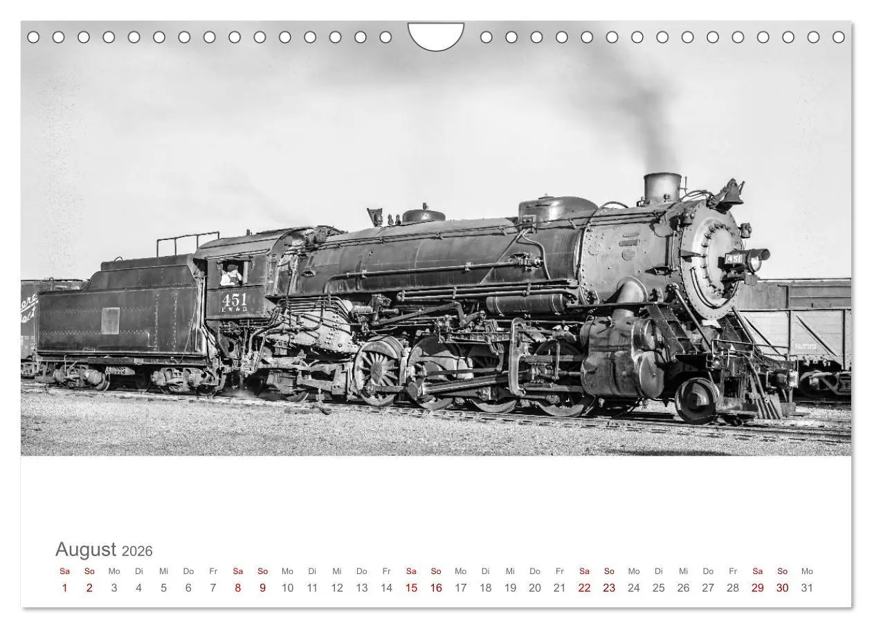 Bild: 9783457848074 | US-Dampflokomotiven (Wandkalender 2026 DIN A4 quer), CALVENDO...