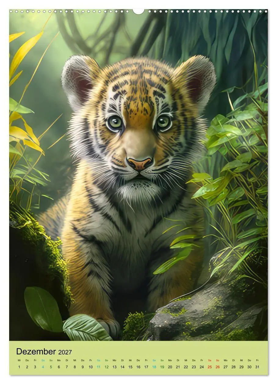 Bild: 9783569338074 | Dschungelbabys - Artwork (hochwertiger Premium Wandkalender 2027...