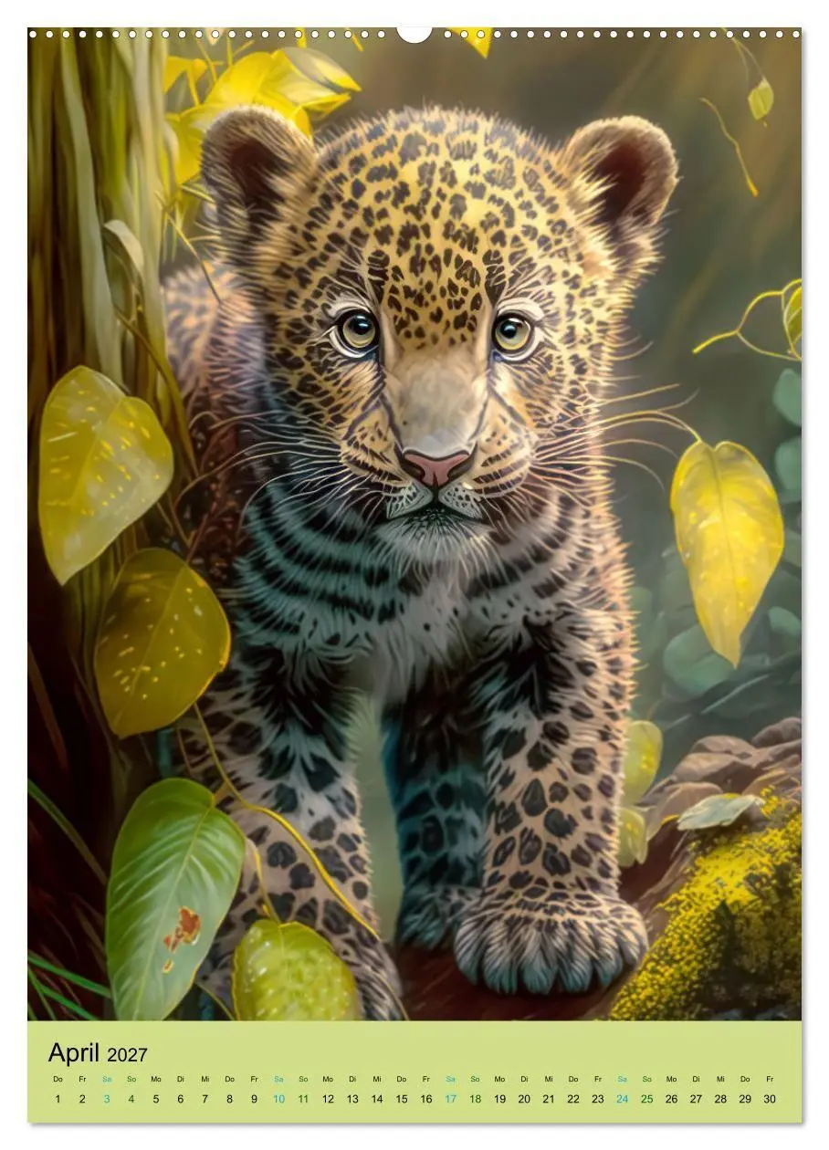 Bild: 9783569338074 | Dschungelbabys - Artwork (hochwertiger Premium Wandkalender 2027...