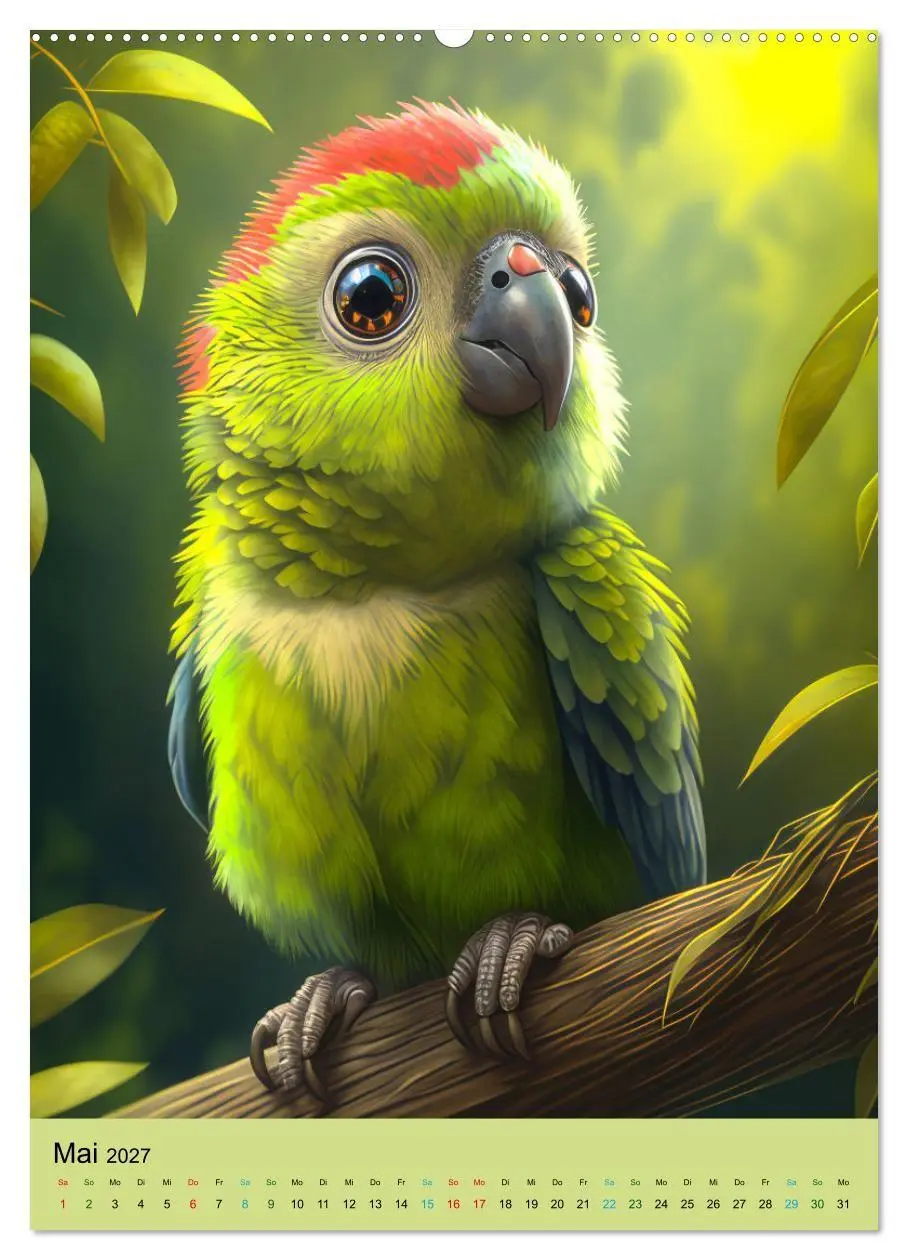 Bild: 9783569338074 | Dschungelbabys - Artwork (hochwertiger Premium Wandkalender 2027...