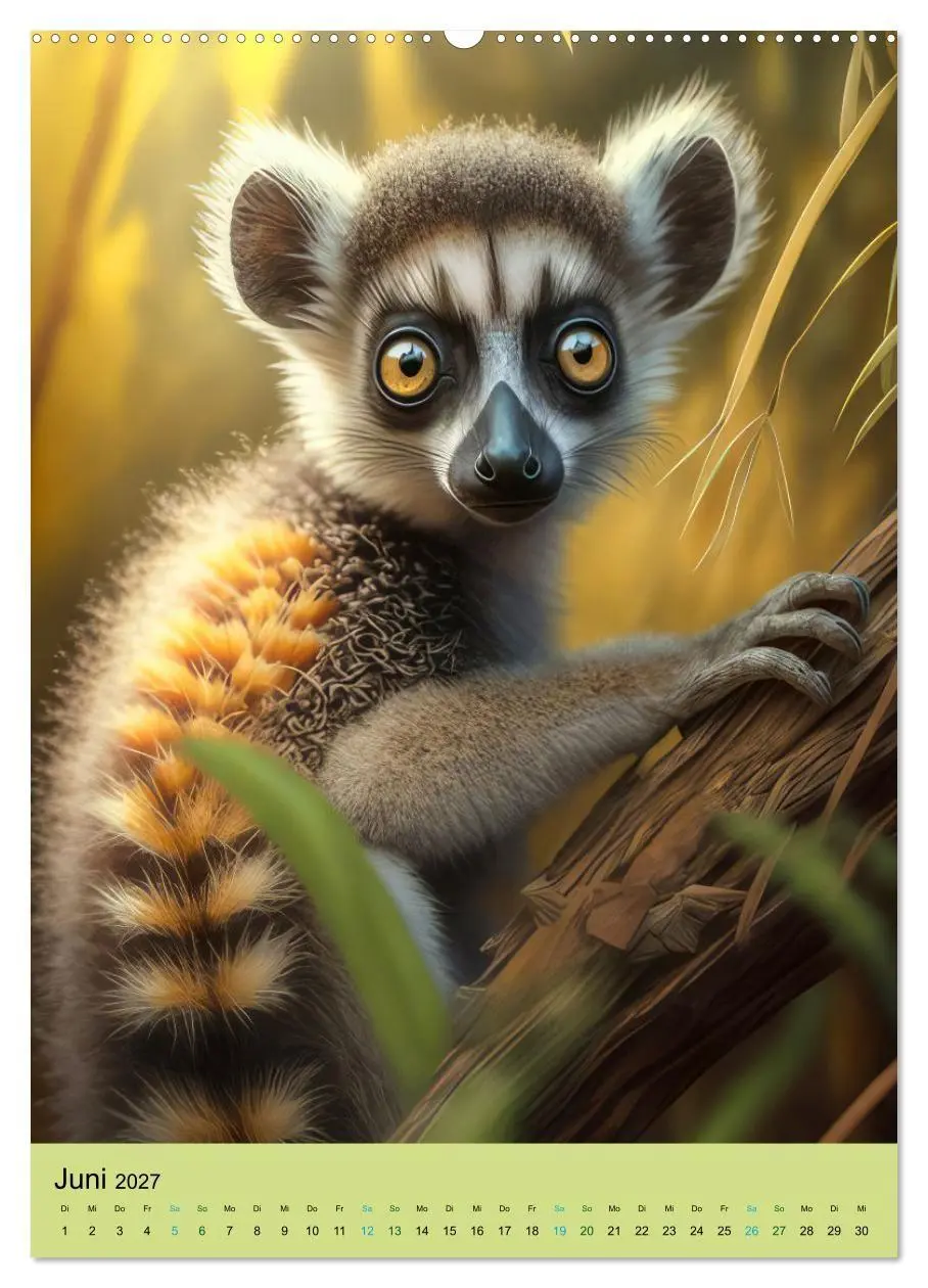 Bild: 9783569338074 | Dschungelbabys - Artwork (hochwertiger Premium Wandkalender 2027...