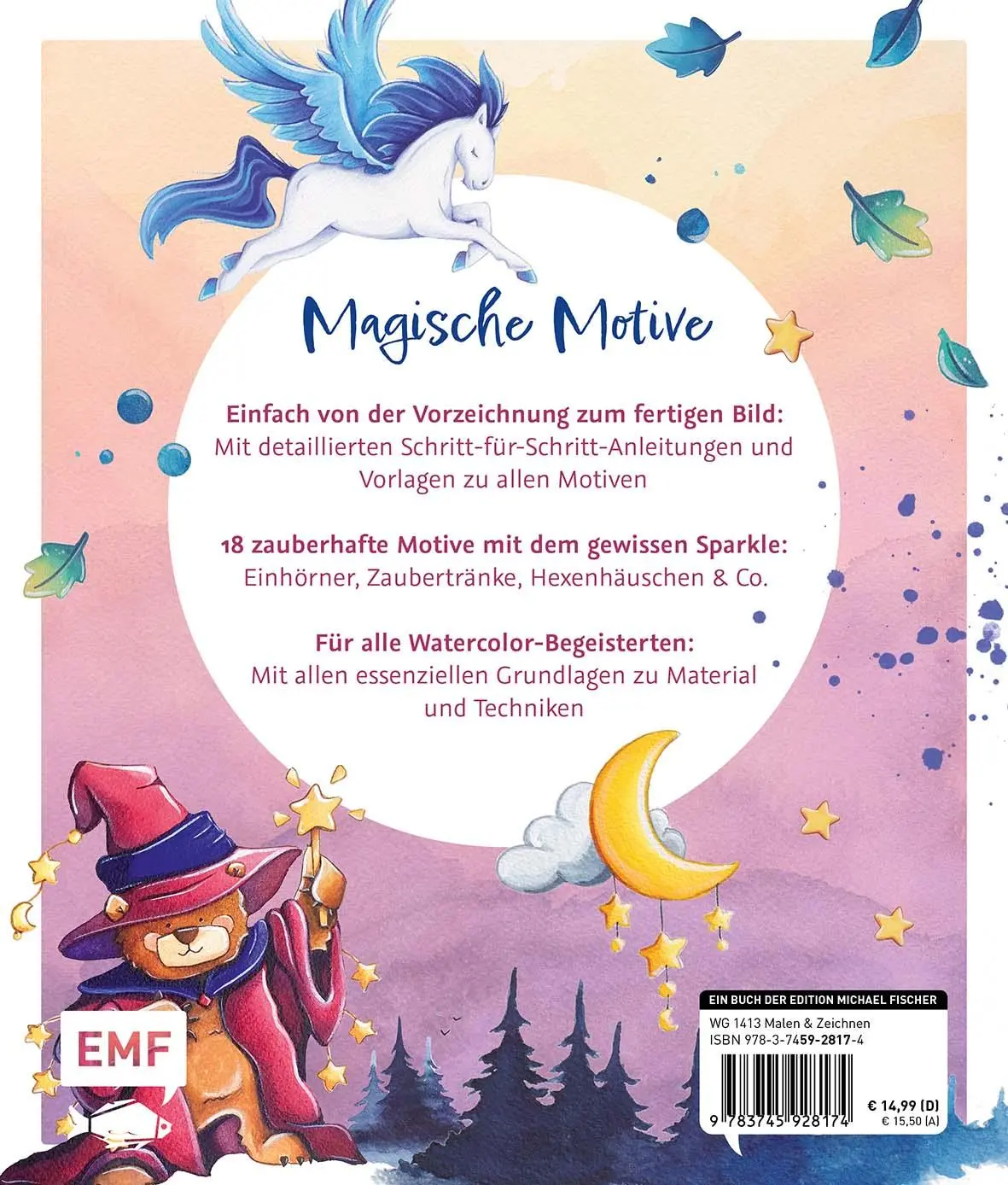 Rückseite: 9783745928174 | Zauberhaftes Watercolor | Carolin Hensler | Taschenbuch | 128 S.