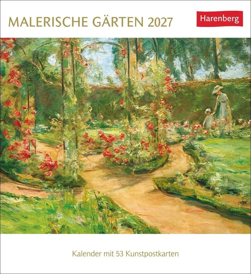 Cover: 9783840038174 | Malerische Gärten Postkartenkalender 2027 - Kalender mit 53...