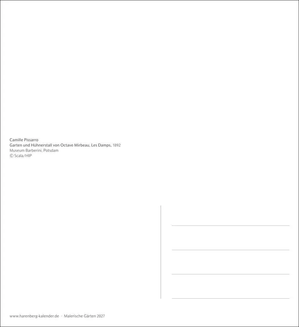 Bild: 9783840038174 | Malerische Gärten Postkartenkalender 2027 - Kalender mit 53...