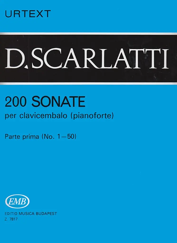 Cover: 9790080078174 | 200 Sonate per clavicembalo (pianoforte) 1 | Parte prima (No. 1-50)