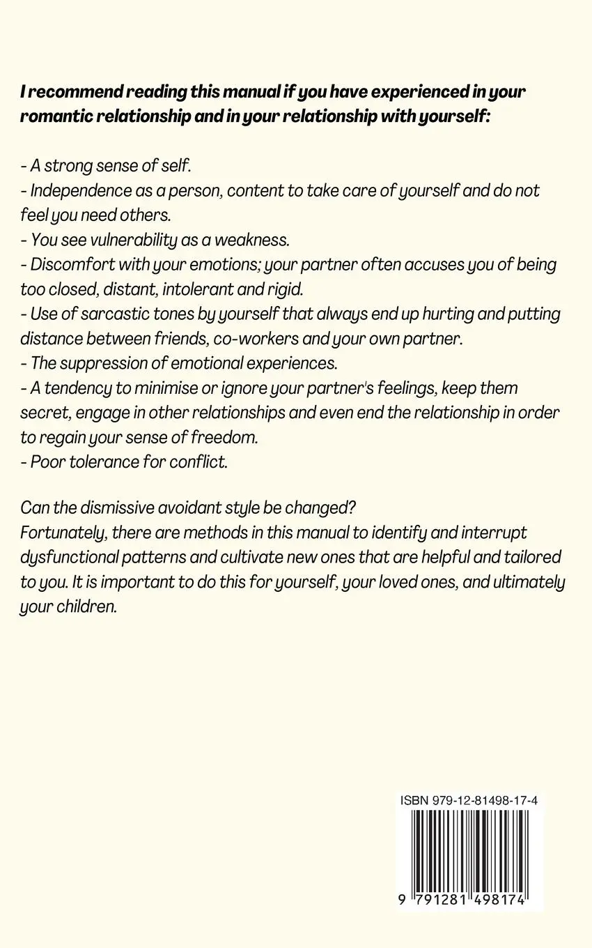 Rückseite: 9791281498174 | Dismissive Avoidant Attachment | Vincenzo Venezia | Taschenbuch | 2023