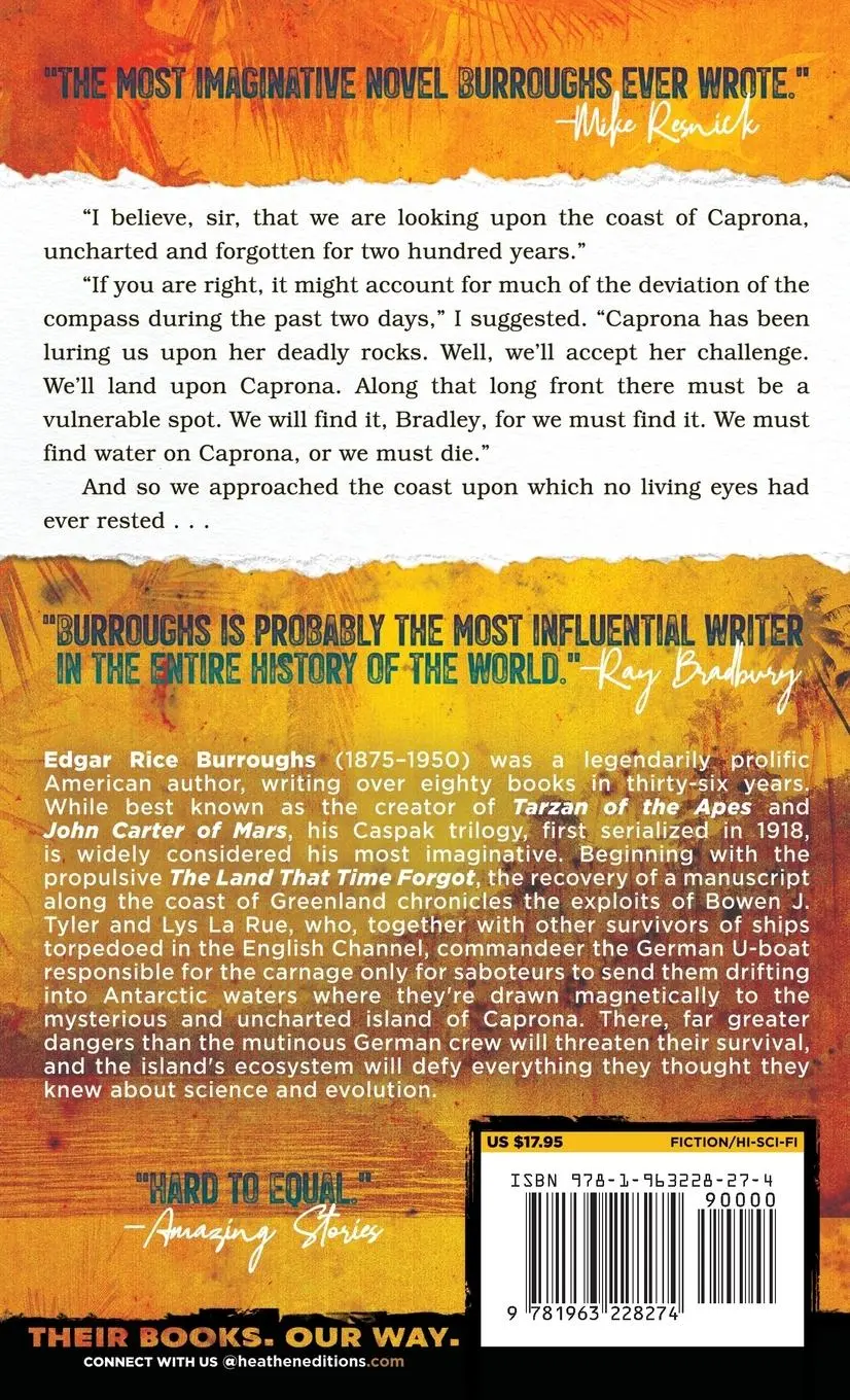 Rückseite: 9781963228274 | The Land That Time Forgot (Heathen Edition) | Edgar Rice Burroughs