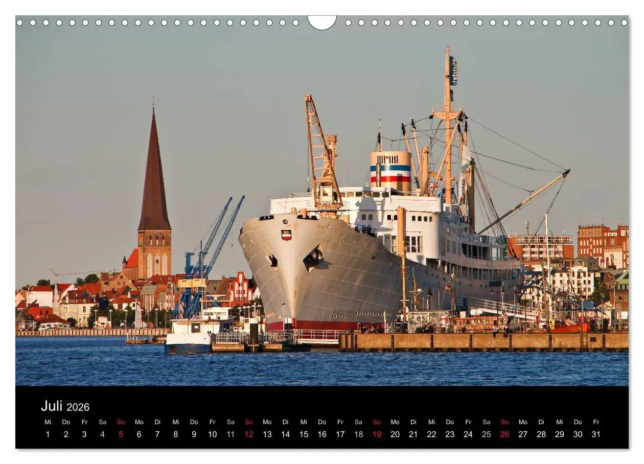 Bild: 9783516228274 | Rostock (Wandkalender 2026 DIN A3 quer), CALVENDO Monatskalender