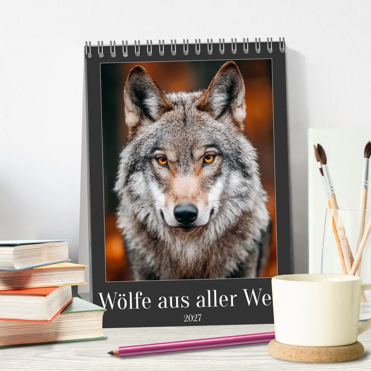 Bild: 9783516918274 | Wölfe aus aller Welt (Tischkalender 2027 DIN A5 hoch), CALVENDO...