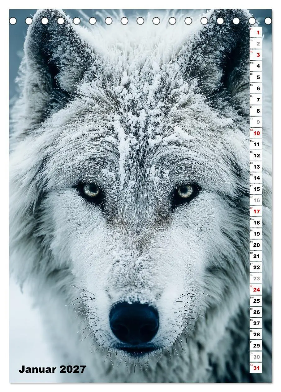 Bild: 9783516918274 | Wölfe aus aller Welt (Tischkalender 2027 DIN A5 hoch), CALVENDO...