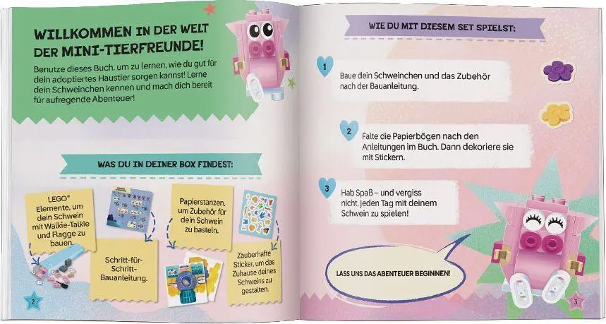 Bild: 9788325348274 | LEGO® Books - Mini-Tierfreunde - Piggy, m. 1 Buch | Buch | 36 S.