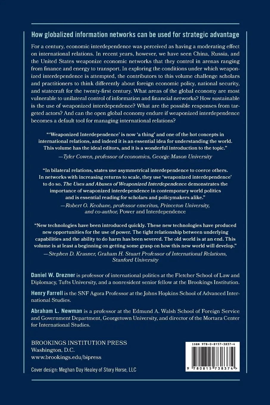 Rückseite: 9780815738374 | The Uses and Abuses of Weaponized Interdependence | Drezner (u. a.)