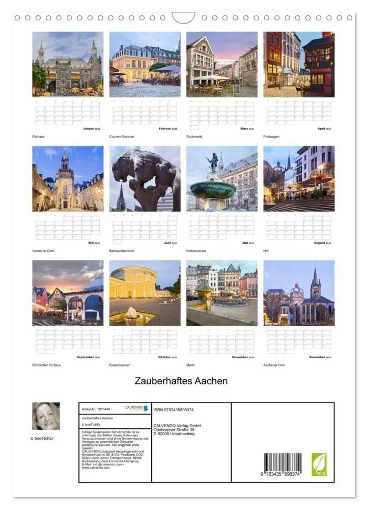 Bild: 9783435898374 | Zauberhaftes Aachen (Wandkalender 2025 DIN A3 hoch), CALVENDO...