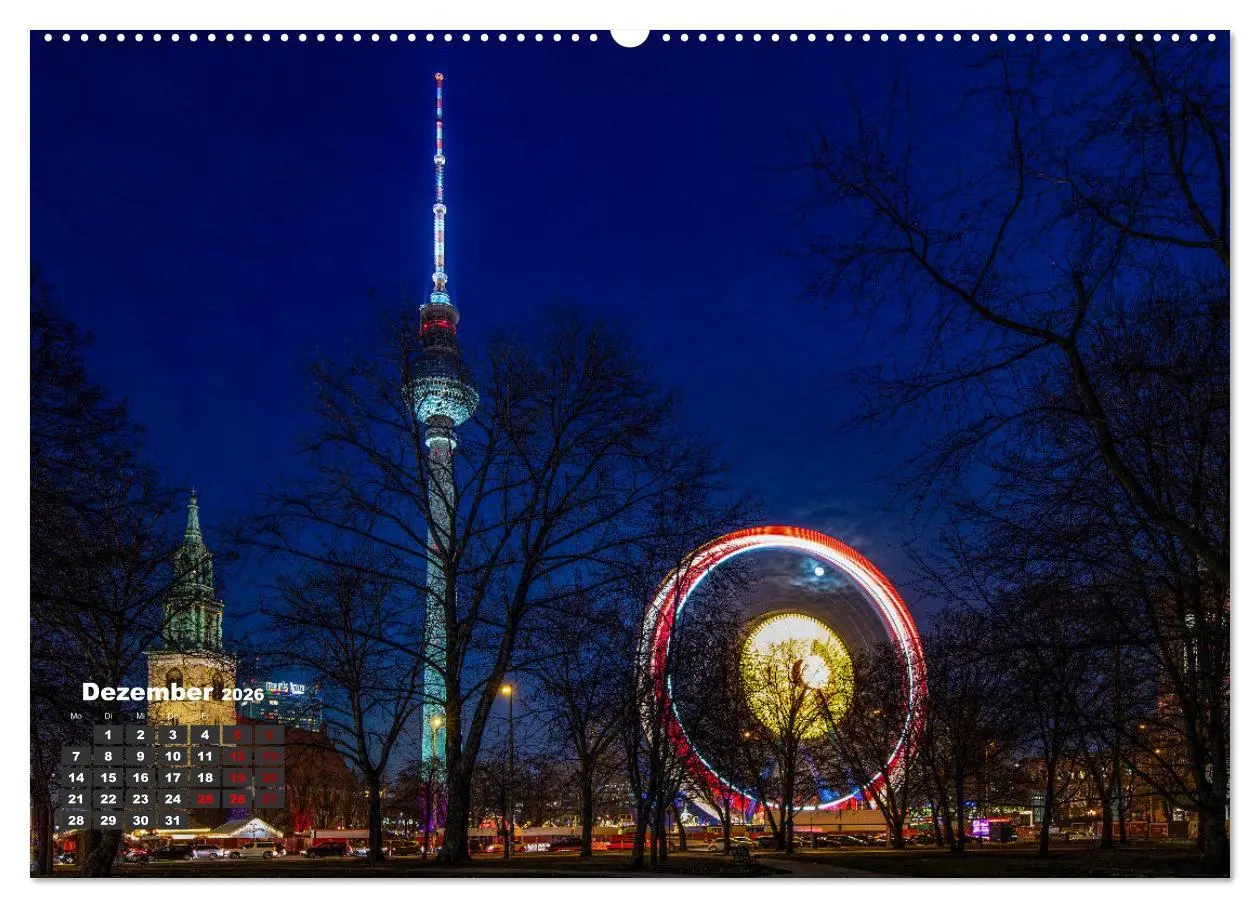 Bild: 9783457438374 | Ein Jahr Fernsehturm Berlin (hochwertiger Premium Wandkalender 2026...