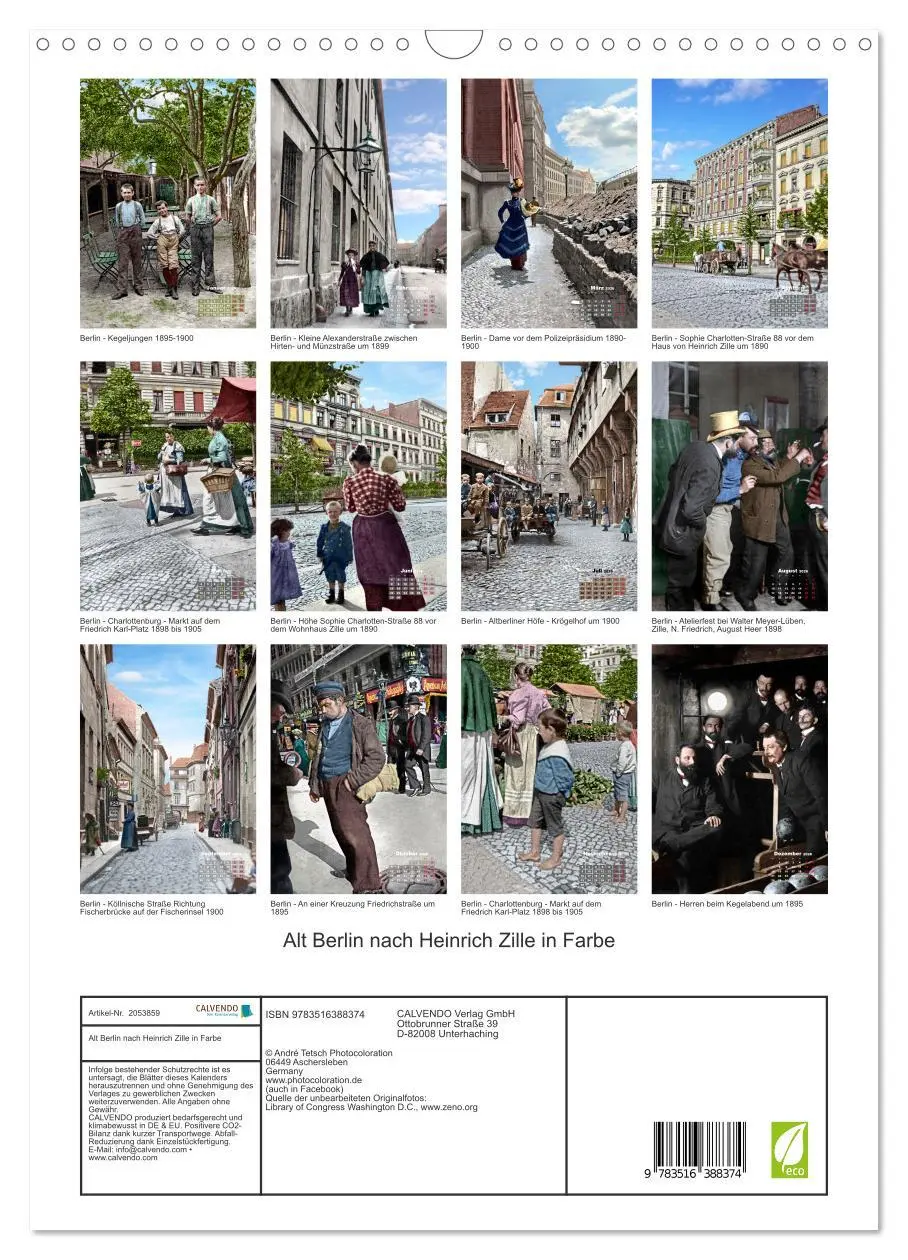Bild: 9783516388374 | Alt Berlin nach Heinrich Zille in Farbe (Wandkalender 2026 DIN A3...