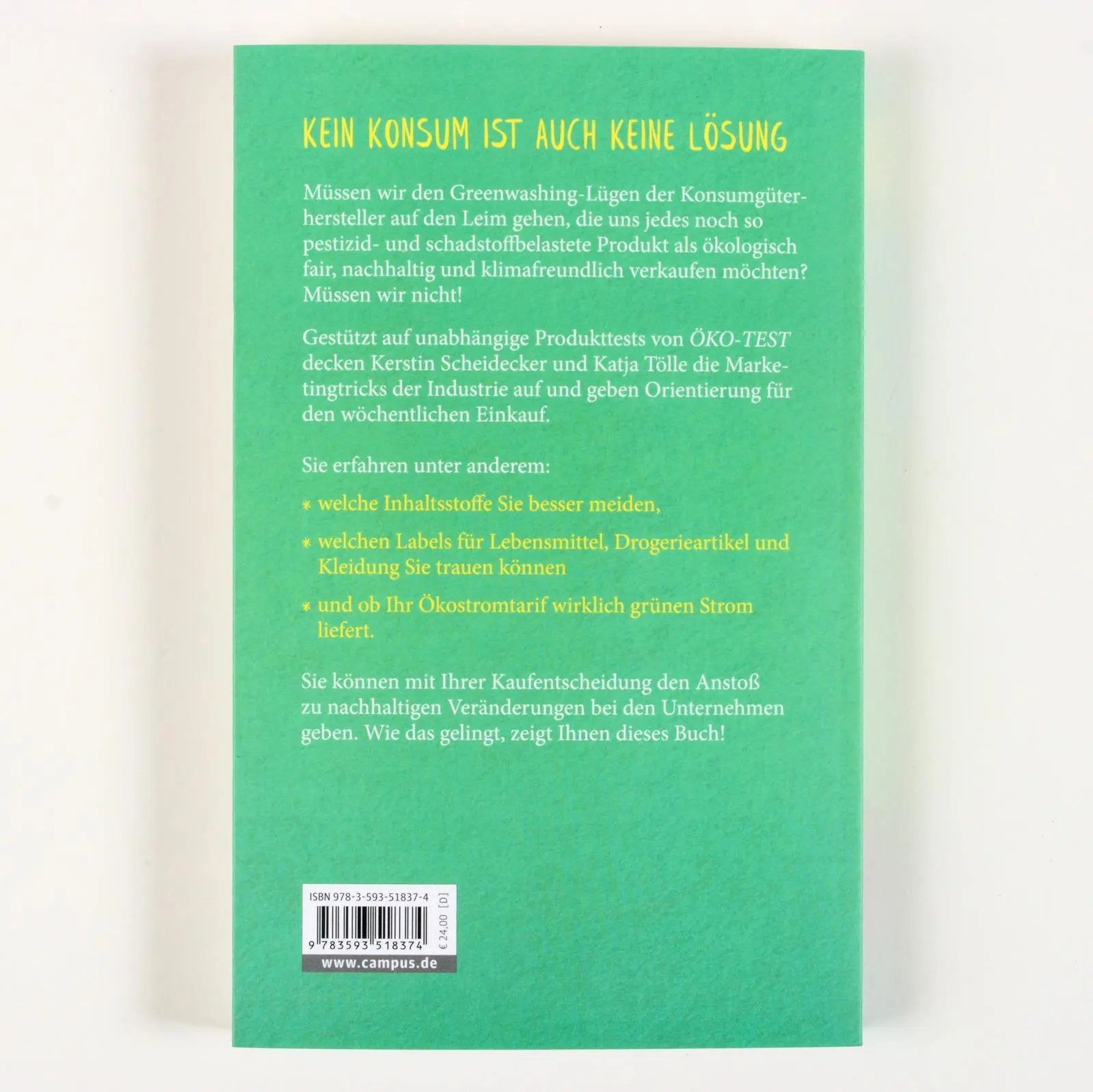 Rückseite: 9783593518374 | Gibt's das auch in Grün? | Kerstin Scheidecker (u. a.) | Taschenbuch