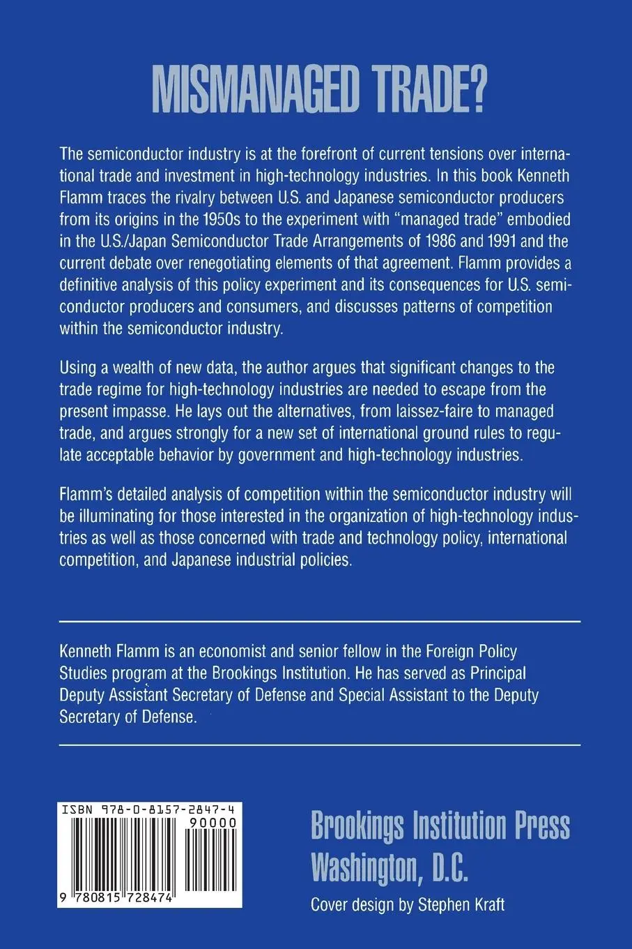 Rückseite: 9780815728474 | Mismanaged Trade? | Strategic Policy and the Semiconductor Industry