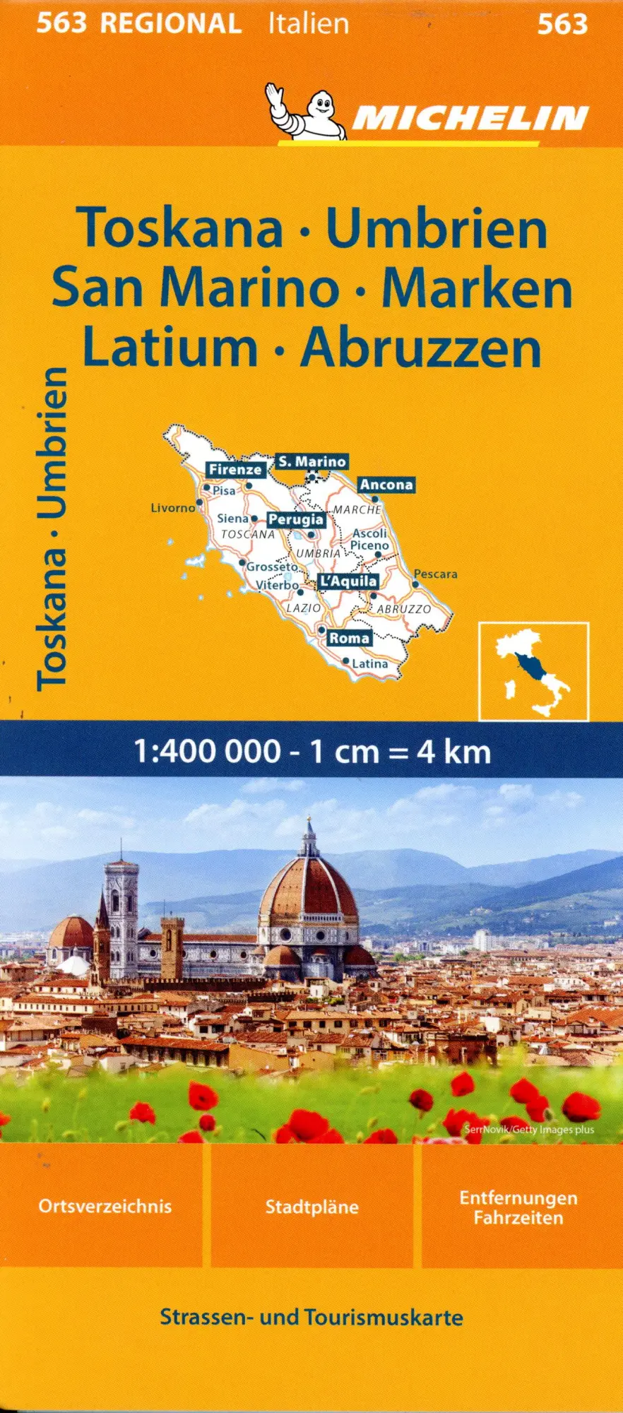 Cover: 9782067228474 | Michelin Toskana, Umbrien, San Marino, Marken, Latium, Abruzzen....