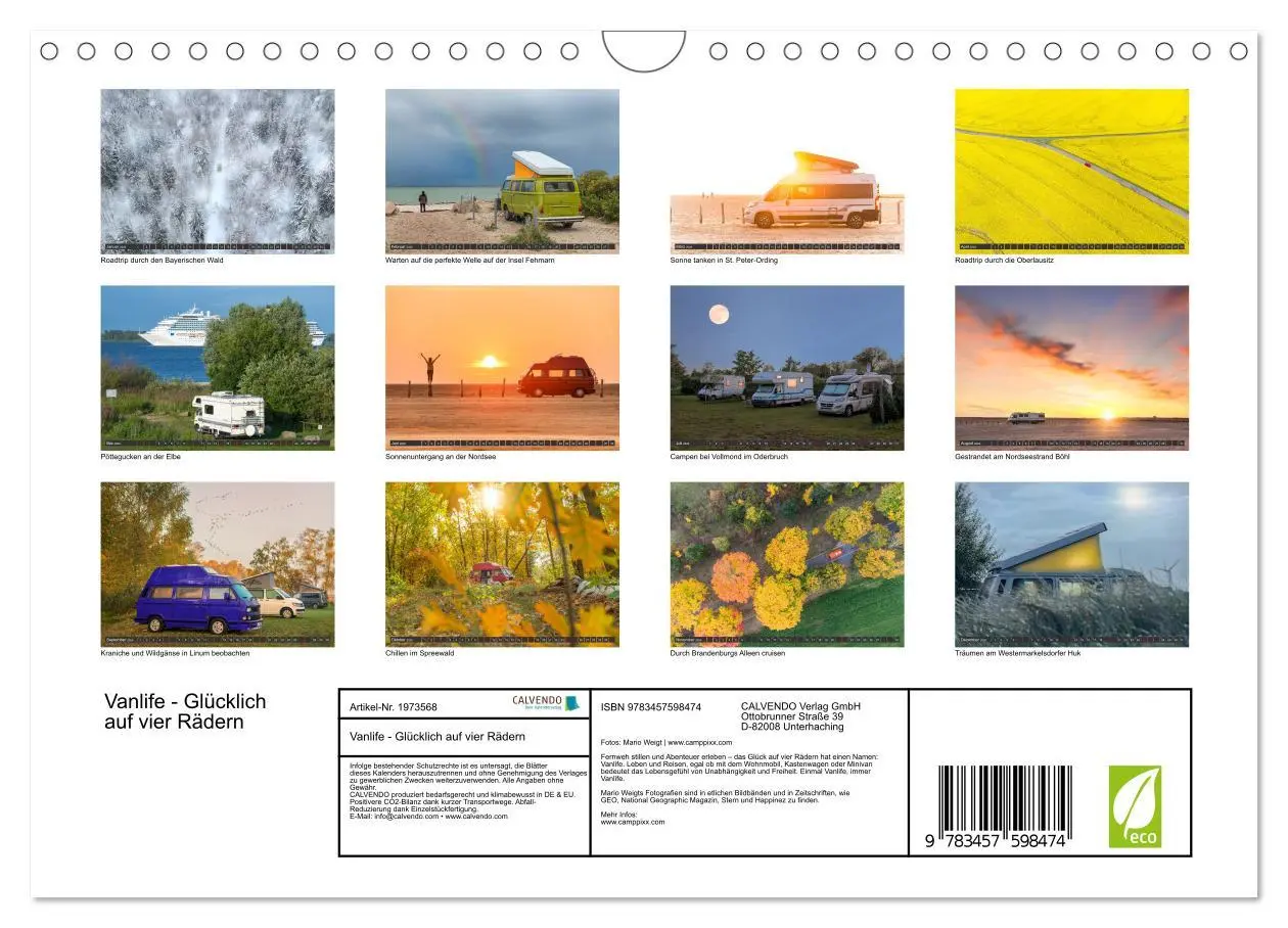 Bild: 9783457598474 | Vanlife - Glücklich auf vier Rädern (Wandkalender 2026 DIN A4...