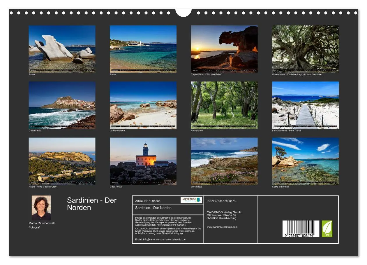Bild: 9783457808474 | Sardinien - Der Norden (Wandkalender 2026 DIN A3 quer), CALVENDO...