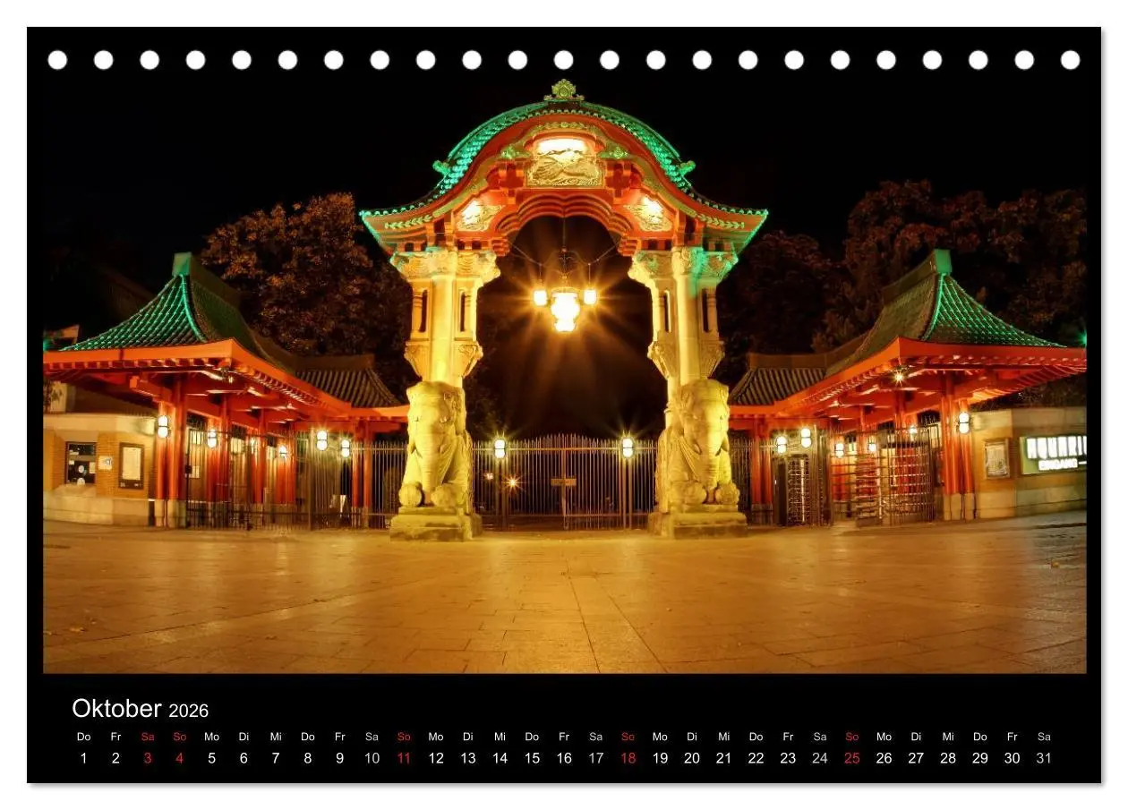 Bild: 9783516208474 | Berlin bei Nacht 2026 (Tischkalender 2026 DIN A5 quer), CALVENDO...