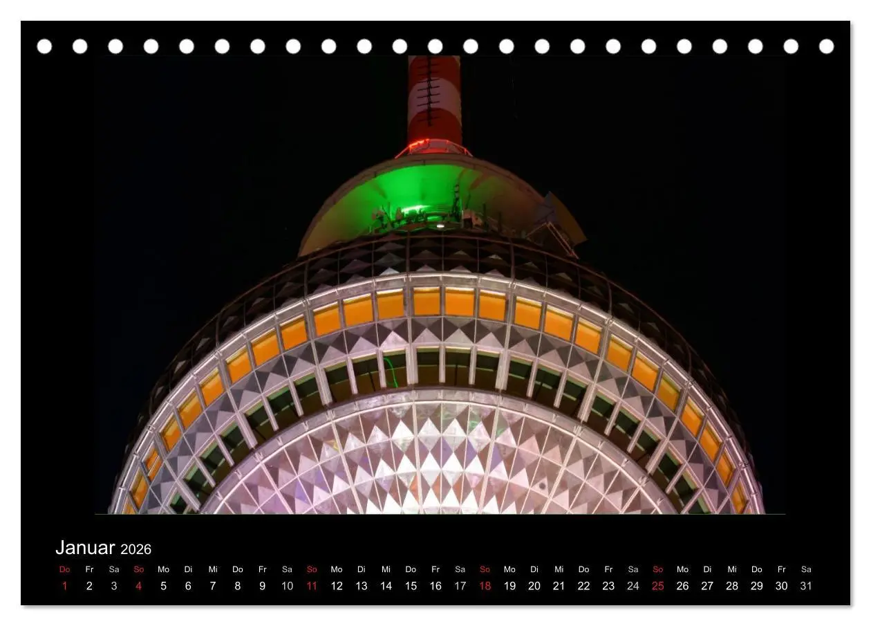 Bild: 9783516208474 | Berlin bei Nacht 2026 (Tischkalender 2026 DIN A5 quer), CALVENDO...