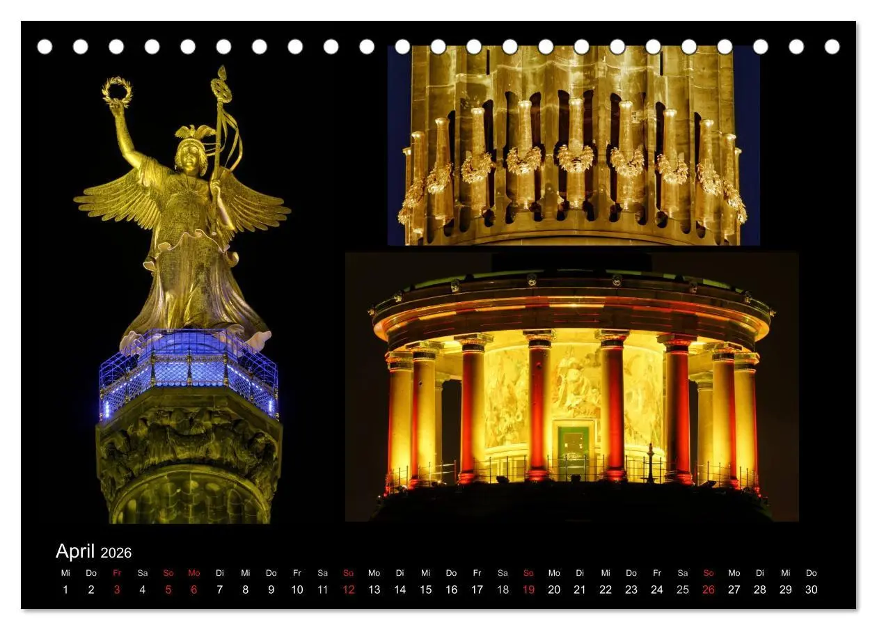 Bild: 9783516208474 | Berlin bei Nacht 2026 (Tischkalender 2026 DIN A5 quer), CALVENDO...