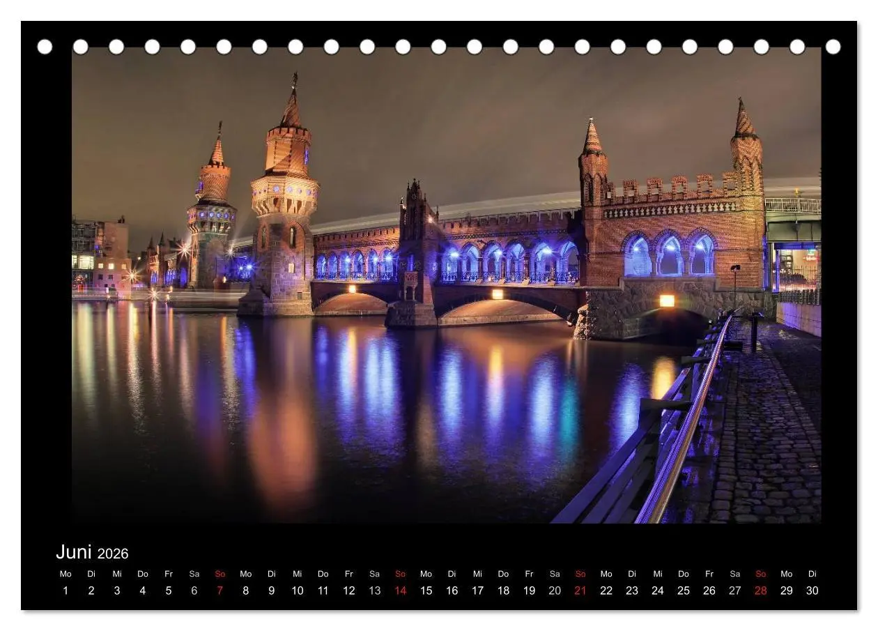 Bild: 9783516208474 | Berlin bei Nacht 2026 (Tischkalender 2026 DIN A5 quer), CALVENDO...
