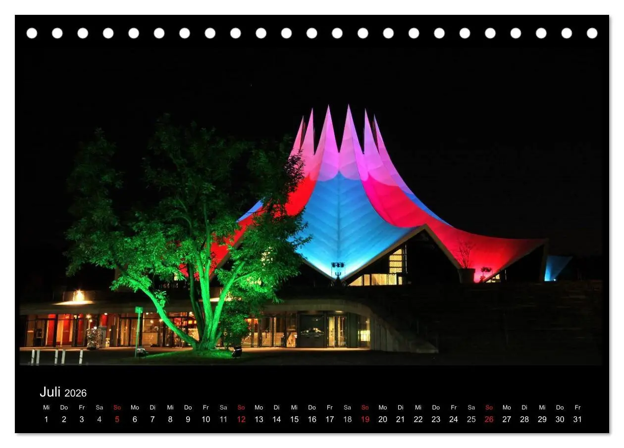Bild: 9783516208474 | Berlin bei Nacht 2026 (Tischkalender 2026 DIN A5 quer), CALVENDO...