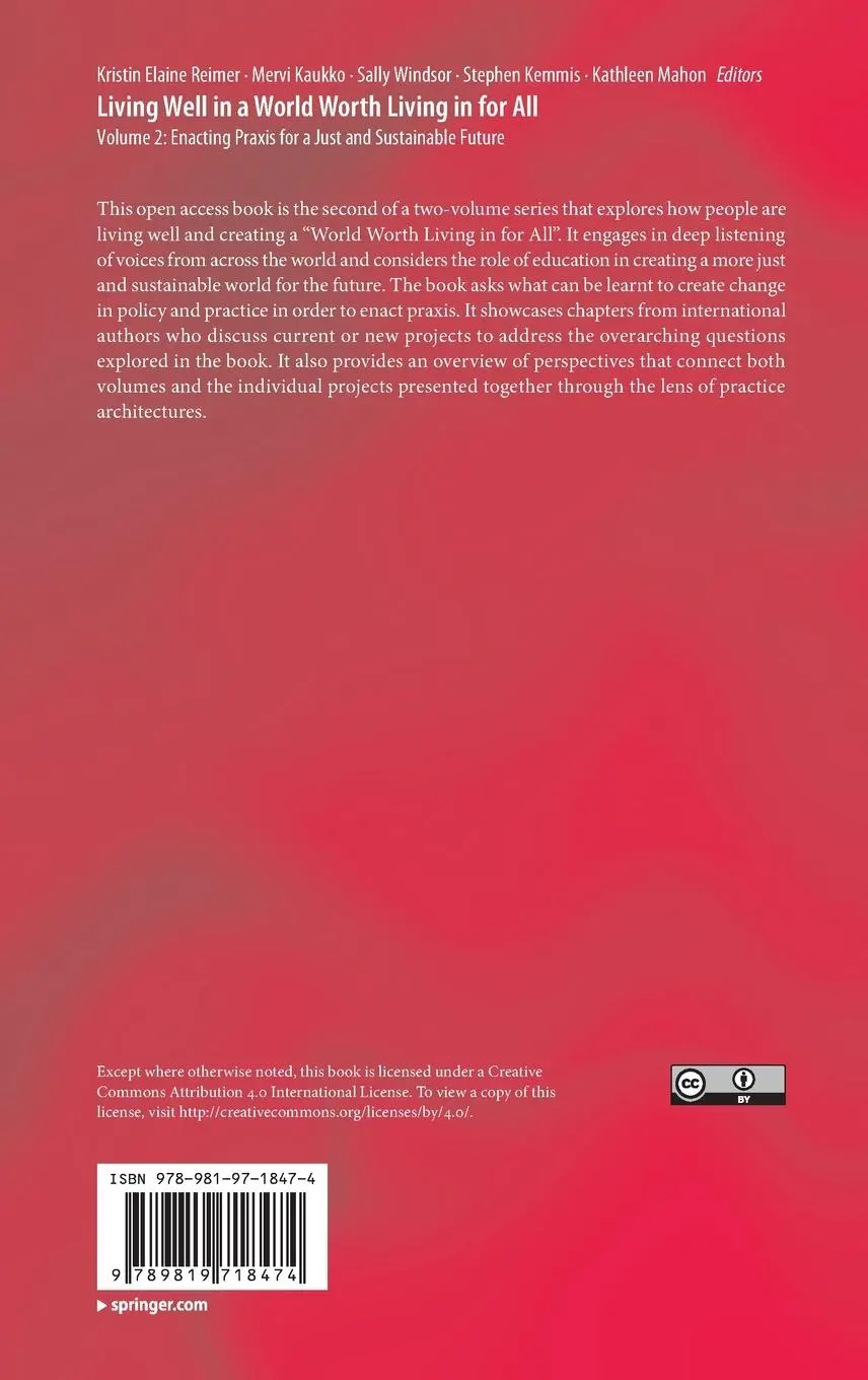 Rückseite: 9789819718474 | Living Well in a World Worth Living in for All | Reimer (u. a.) | Buch