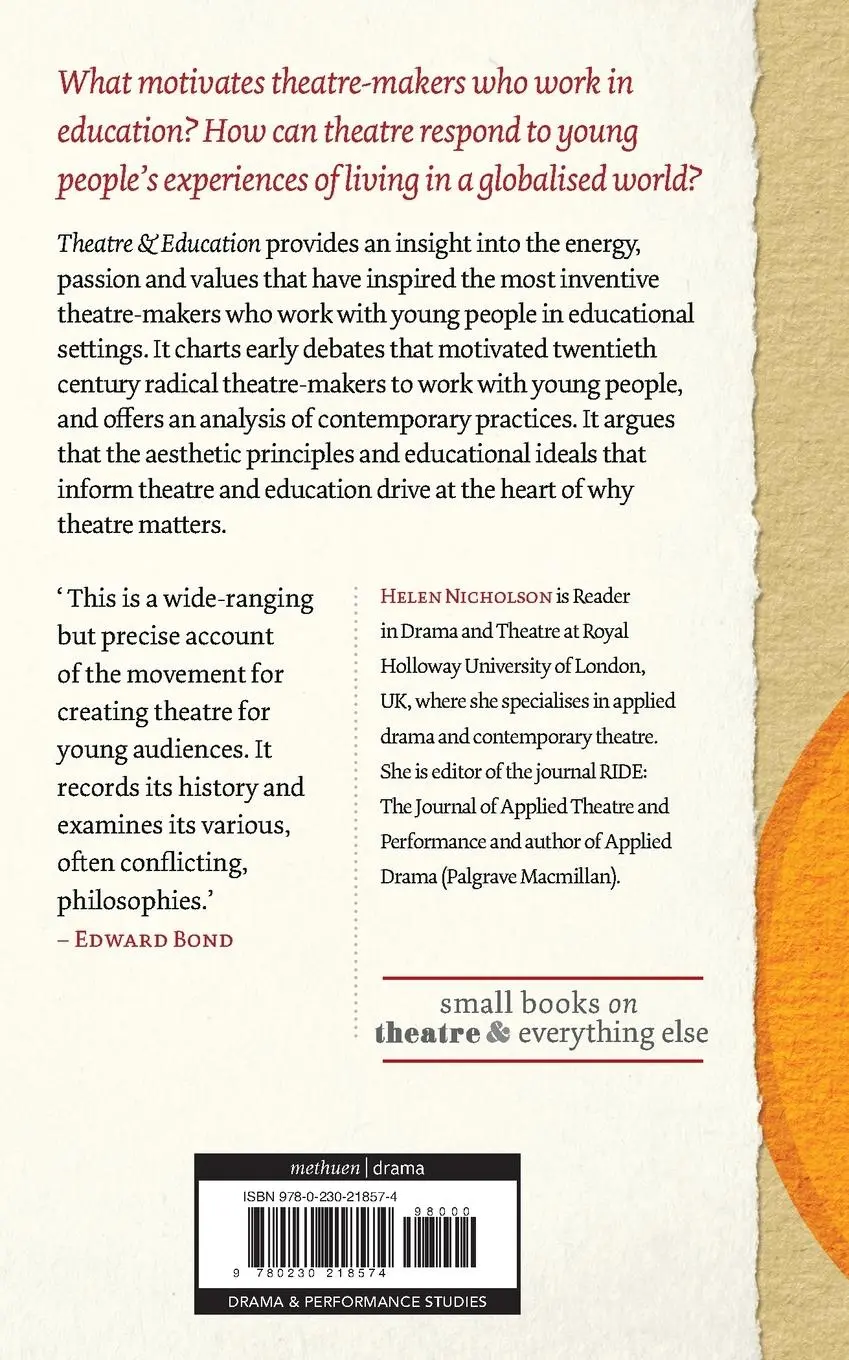 Rückseite: 9780230218574 | Nicholson, H: Theatre and Education | Taschenbuch | EAN 9780230218574