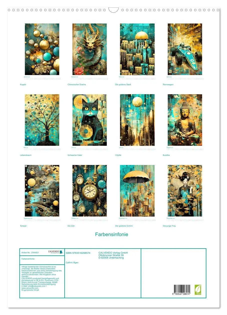 Bild: 9783516298574 | Farbensinfonie (Wandkalender 2026 DIN A2 hoch), CALVENDO...
