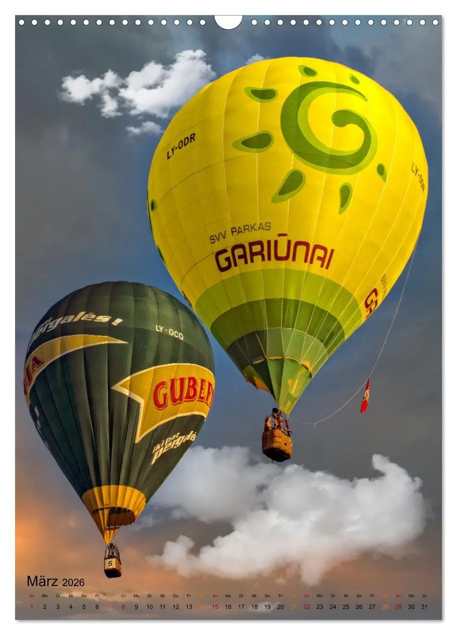 Bild: 9783516368574 | Ballon fahren - mein Traum (Wandkalender 2026 DIN A3 hoch),...