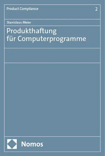 Cover: 9783756018574 | Produkthaftung für Computerprogramme | Stanislaus Meier | Buch | 2024