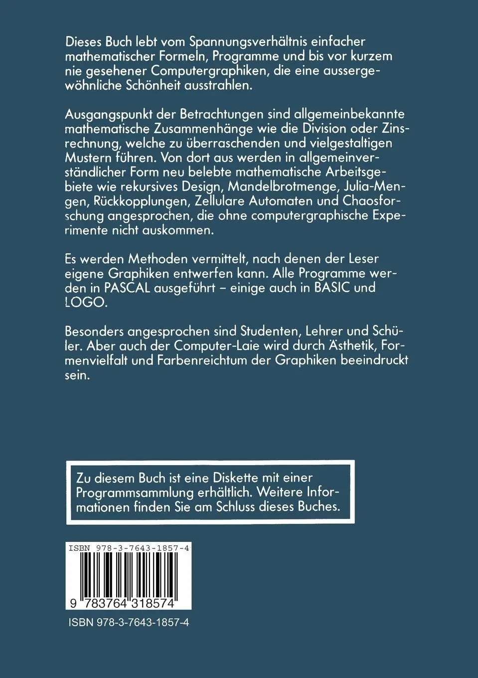 Rückseite: 9783764318574 | Computer-Graphik | Beck | Taschenbuch | 292 S. | Deutsch | 1987