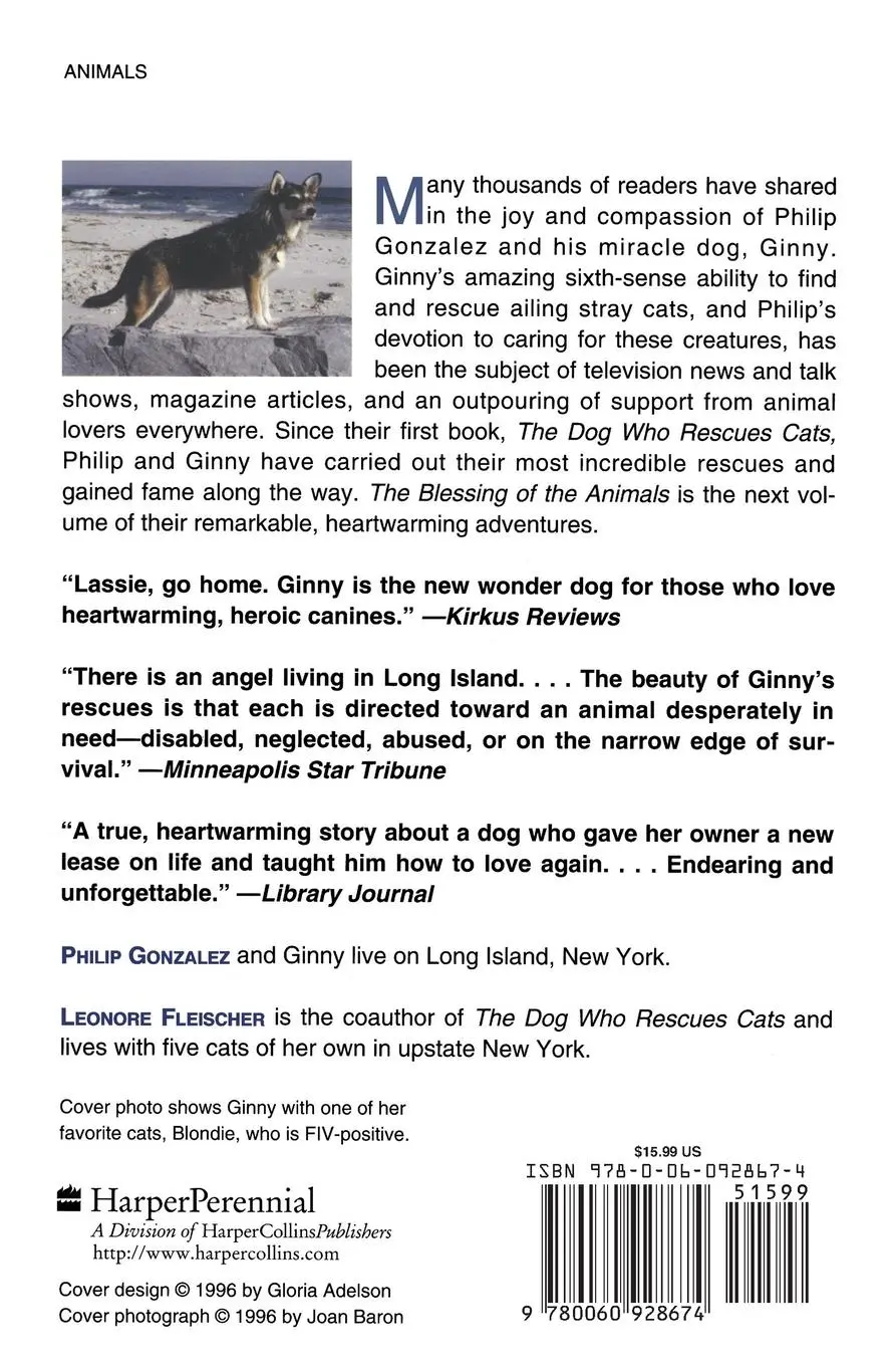 Rückseite: 9780060928674 | The Blessing of the Animals | Philip Gonzalez (u. a.) | Taschenbuch