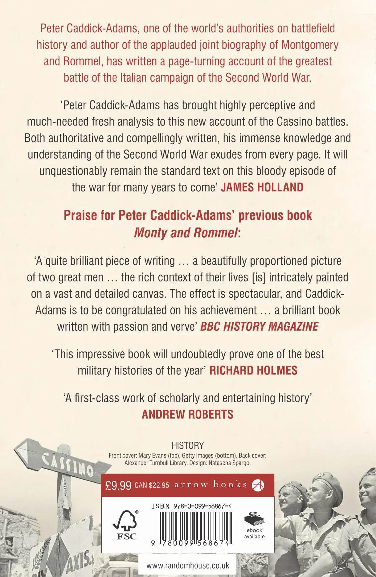 Rückseite: 9780099568674 | Monte Cassino | Ten Armies in Hell | Peter Caddick-Adams | Taschenbuch